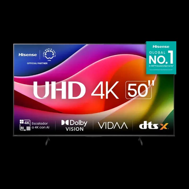 Televisor Hisense Smart 50" UHD/4K VIDAA 60Hz 24W 50A5NV - TV-85