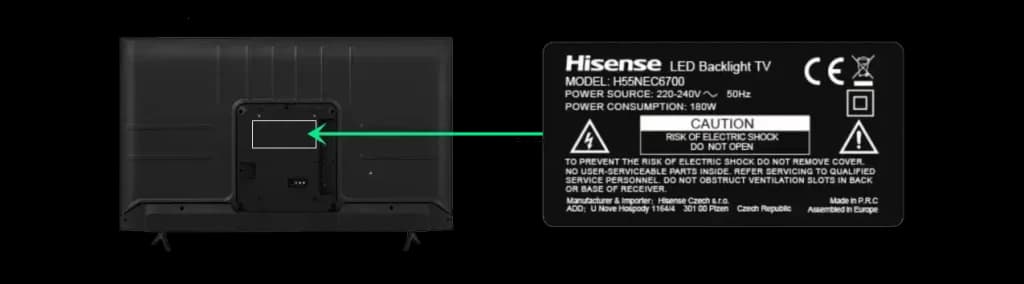 Etiqueta TV Hisense