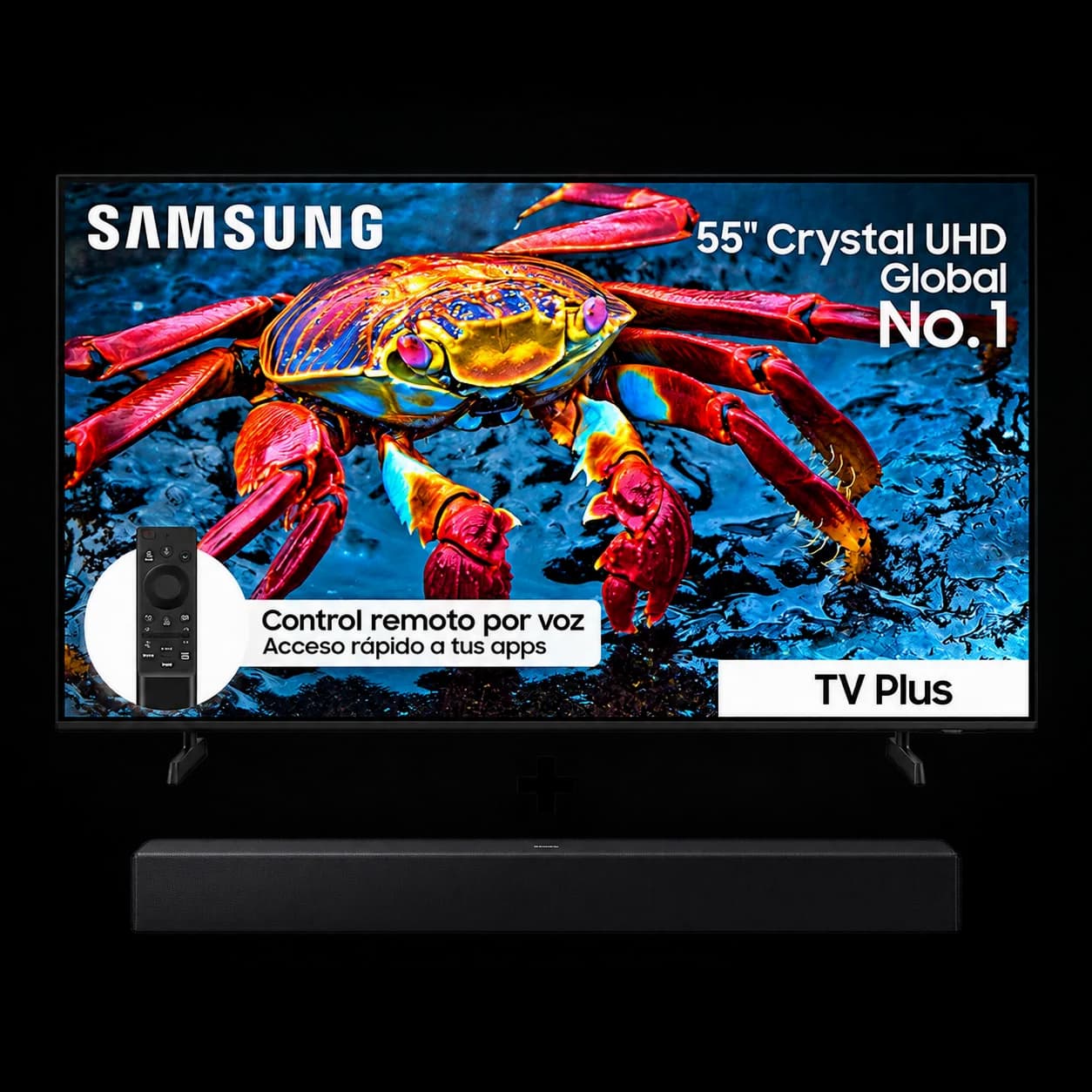 Televisor Samsung Smart Crystal UHD/4K F-UN55U8500HKXZL Tizen 60Hz 20W LED + Barra de Sonido de Obsequio