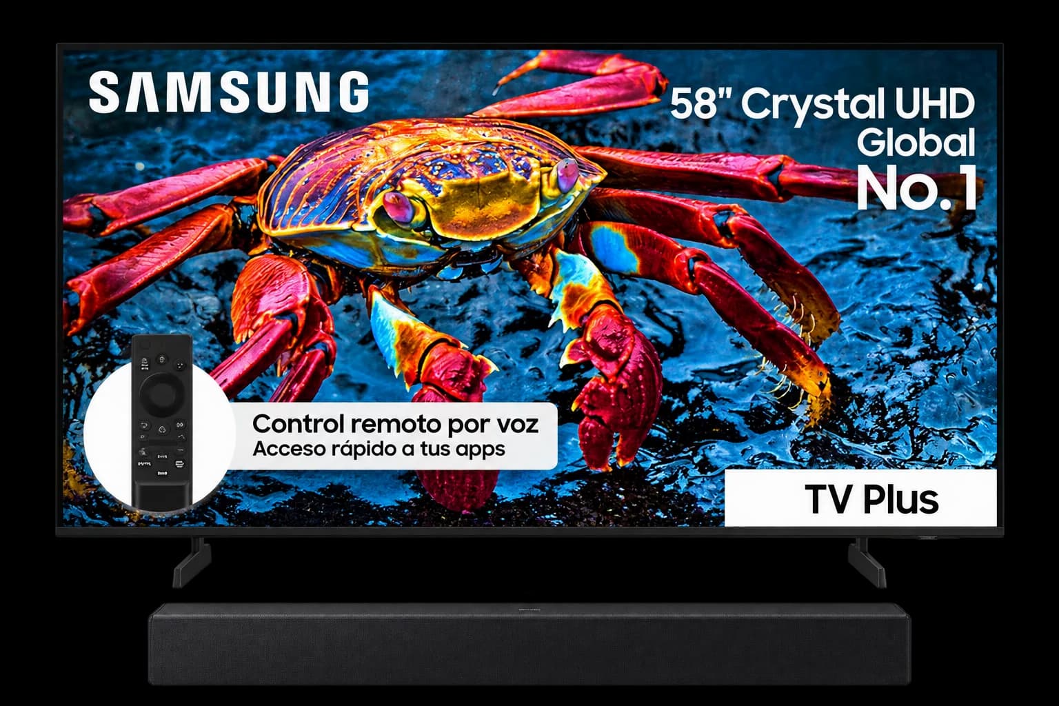Televisor Samsung Smart Crystal UHD/4K F-UN58U8500HKXZL Tizen 60Hz 20W LED + Barra de Sonido de Obsequio