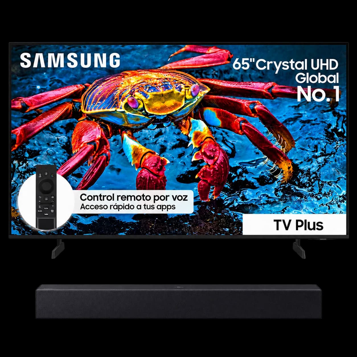 Televisor Samsung Smart Crystal UHD/4K F-UN65U8500HKXZL Tizen 60Hz 20W LED + Barra de Sonido de Obsequio