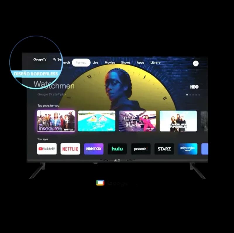 Televisor JLC Smart 40" 40A71SGO Google TV HD Sin Bordes Bluetooth