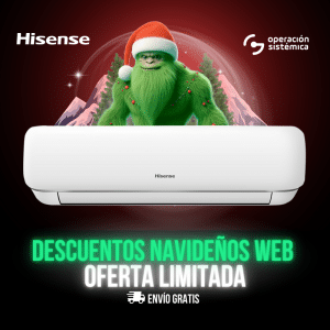 Aire acondicionado hisense luso, en operación sistémica todo al mejor precio.