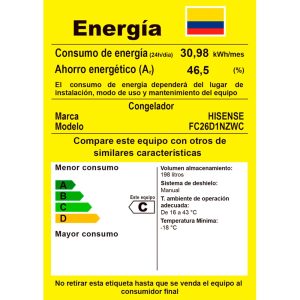 consumo Congelador horizontal 198 Litros HISENSE, Congelador horizontal 198 Litros características, opiniones sobre Congelador horizontal 198 Litros, mejores precios de Congelador horizontal 198 Litros, comparativas de Congelador horizontal 198 Litros, ofertas en Congelador horizontal 198 Litros, dónde comprar Congelador horizontal 198 Litros, reseñas de Congelador horizontal 198 Litros, descuentos en Congelador horizontal 198 Litros, especificaciones técnicas de Congelador horizontal 198 Litros, garantía para Congelador horizontal 198 Litros