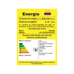 RETIQ del aire acondicionado Hisense Brissa con información de consumo y eficiencia energética.