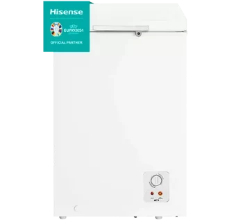 Congelador Hisense 198 litros con diseño minimalista y sello de calidad EURO 2024.