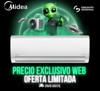 Aire acondicionado midea 12000 BTU 220v Silk Inverter [MSAFB-12CRDN1-NQ0W] [MOX130-12CFN1-NQ0W]