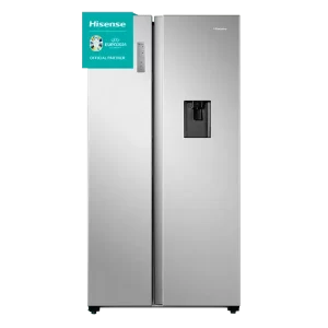 Nevecon Hisense BCD-518 con diseño en acero inoxidable y dispensador de agua