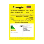 Etiqueta de eficiencia energética del Nevecon Hisense BCD-518 con clasificación A