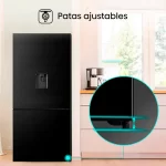 Nevera Hisense BCD-468W con patas ajustables para mayor estabilidad