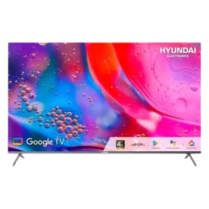 Smart TV Hyundai 55" 4K HDR con Google TV en vista frontal