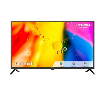 Televisor Hyundai 39 pulgadas con Android TV y colores vibrantes.