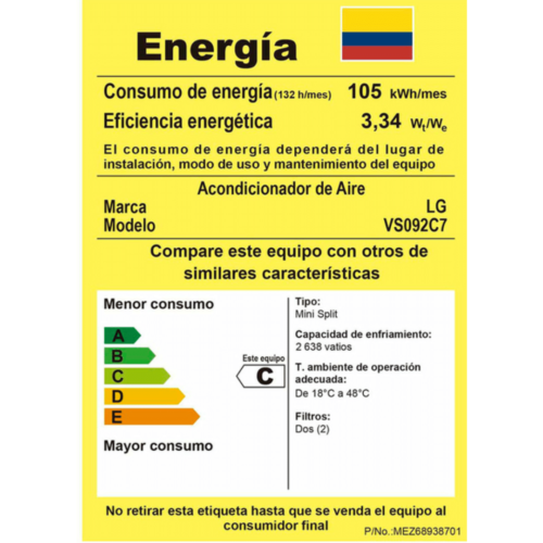 Aire Acondicionado LG 9000 BTU Inverter 220V VS092C7 características, opiniones sobre Aire Acondicionado LG 9000 BTU Inverter 220V VS092C7, mejores precios de Aire Acondicionado LG 9000 BTU Inverter 220V VS092C7, comparativas de Aire Acondicionado LG 9000 BTU Inverter 220V VS092C7, ofertas en Aire Acondicionado LG 9000 BTU Inverter 220V VS092C7, dónde comprar Aire Acondicionado LG 9000 BTU Inverter 220V VS092C7, reseñas de Aire Acondicionado LG 9000 BTU Inverter 220V VS092C7, descuentos en Aire Acondicionado LG 9000 BTU Inverter 220V VS092C7, especificaciones técnicas de Aire Acondicionado LG 9000 BTU Inverter 220V VS092C7, garantía para Aire Acondicionado LG 9000 BTU Inverter 220V VS092C7.