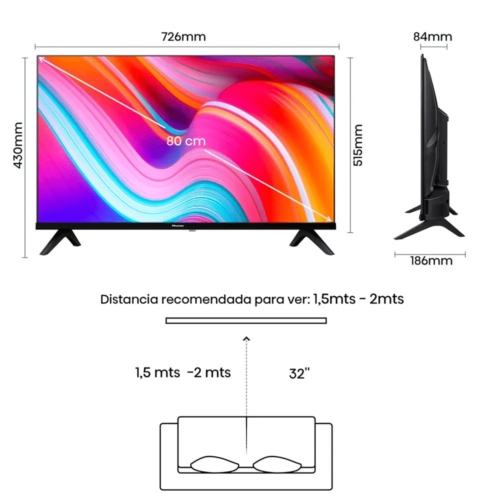 Televisor HISENSE 32 Pulgadas LED Hd Smart TV 32A4K, Comprar Televisor Hisense 32 pulgadas LED HD Smart TV 32A4K, Oferta Hisense 32A4K Smart TV, Precio Televisor LED 32 pulgadas Hisense, Descuento Smart TV Hisense 32 HD, Venta Hisense 32 pulgadas LED TV, Compra Hisense 32A4K LED Smart TV, Adquirir Televisor Hisense 32A4K HD, Promoción Hisense 32 pulgadas Smart TV HD, Rebajas Hisense LED TV 32 pulgadas Smart, Ofertas Hisense 32 HD LED Smart TV.