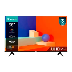 Televisor Hisense 55" UHD 4K con Dolby Vision y sistema VIDAA.