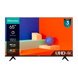 Televisor Hisense 65" UHD 4K con Dolby Vision y sistema VIDAA.