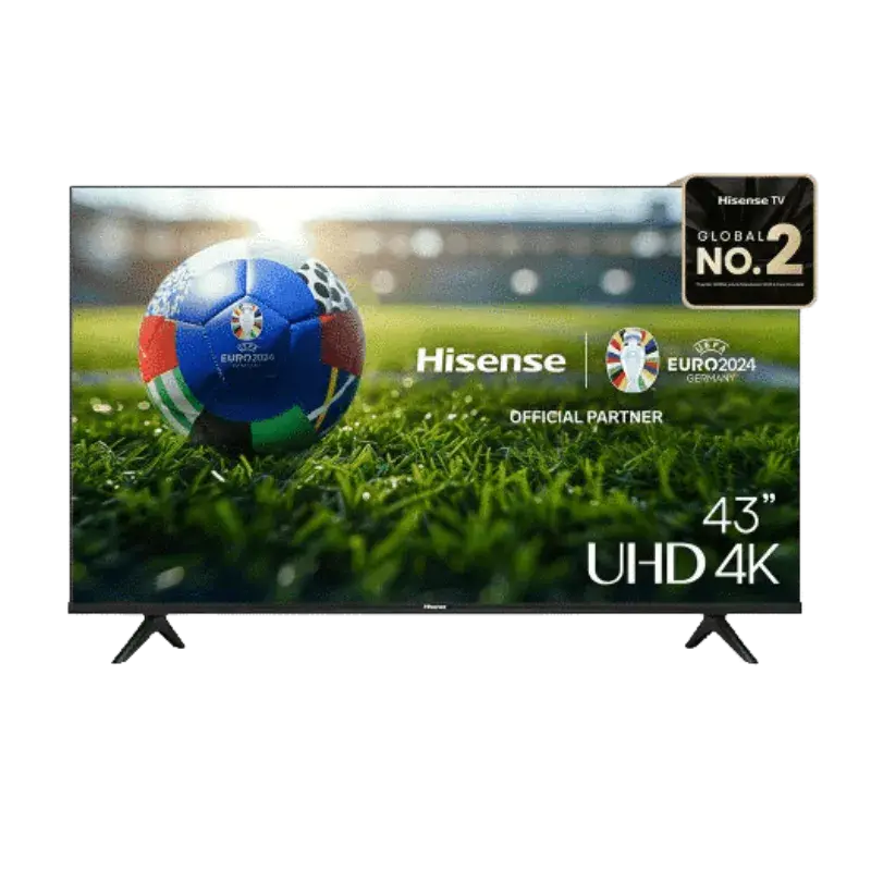 Televisor Hisense 43 pulgadas UHD 4K, patrocinador oficial de la Euro 2024.