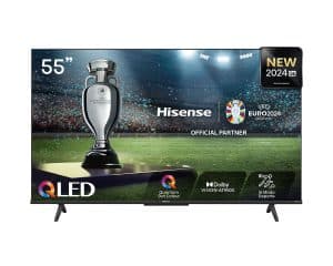 Hisense Televisor Smart 55" 55Q6N Google TV UHD -4K QLED -Quantum Dot Color -Incluye Control Remoto Con Comando De Voz