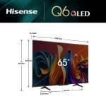 Hisense Televisor Smart 65 pulgadas 65Q6N Google TV UHD -4K QLED -Quantum Dot Color -Incluye Control Remoto Con Comando De Voz