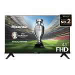 Hisense Televisor Smart 43 pulgadas 43A4K OS VIDAA | FHD [DTS Virtual X][Dolby Digital] Control Remoto Con Comando De Voz