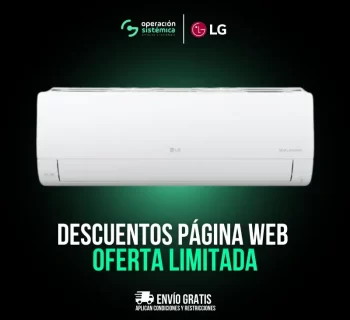 Imagen principal del aire acondicionado LG 18000 BTU V18WIN con oferta limitada y envío gratis.