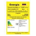 Etiqueta de consumo energético del Congelador Hisense 245L BD249 FC32D1NZWC con clasificación C y ahorro del 55.2%.