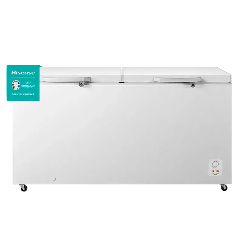 Congelador horizontal Hisense FV650DW1A con diseño moderno y eficiente.