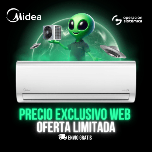 Aire acondicionado Midea 12000 BTU 110v Silk Inverter [MSAFB-12CRDN1-BQ0W]