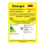 Etiqueta de eficiencia energética del Nevecon Hisense