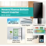 Características destacadas de la Nevera Hisense No Frost 417L RB15N6FBX1 BCD-422.