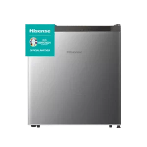 Nevera minibar Hisense 44L BC-45 con diseño compacto y puerta reversible, ideal para habitaciones y oficinas.