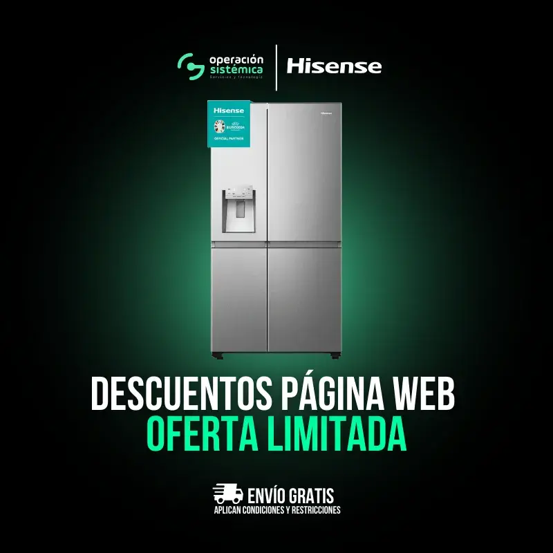 Nevecon Hisense BCD628 con envío gratis - Disponible en Operación Sistémica.