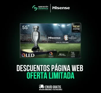 Hisense Televisor Smart 55" 55Q6N Google TV UHD -4K solo con nosotros, operación sistémica.