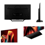 Diseño del televisor Hisense 75U7N con vista trasera y lateral.