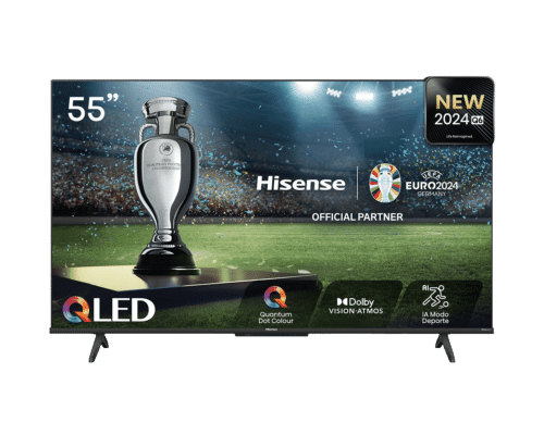 Hisense Televisor Smart 55" 55Q6N Google TV UHD -4K QLED -Quantum Dot Color -Incluye Control Remoto Con Comando De Voz