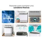 Lavadora HISENSE Carga Superior 7 kg WSCB701P