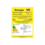 Etiqueta de eficiencia energética del aire acondicionado Hisense modelo AS-09TR2SYDTV03, mostrando consumo de energía y clasificación C.