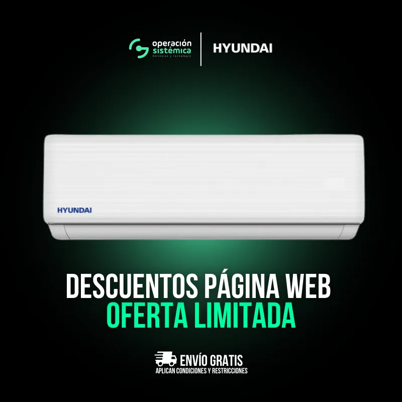 Oferta especial en aire acondicionado Hyundai HY12K120AC en Operación Sistémica