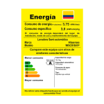 Etiqueta de eficiencia energética de la lavadora Hisense WSCB1501P