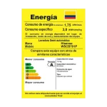 Etiqueta de eficiencia energética de la lavadora Hisense WSCB701P