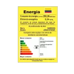 Etiqueta de consumo energético del aire acondicionado Samsung AR24CVFZAWK