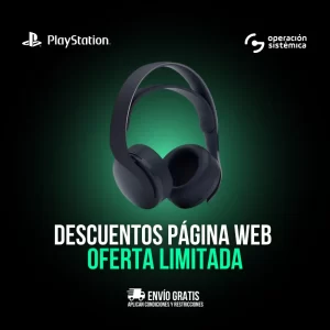 Auriculares PULSE 3D Midnight Black en promoción con fondo verde