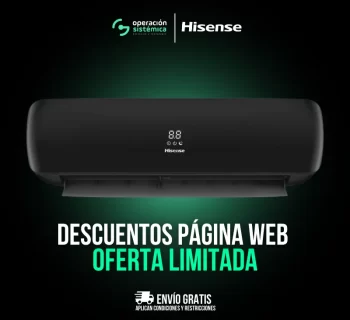 Aire Acondicionado Hisense Luso Premium Inverter Wi-Fi 220V 12.000 BTU R410A [AS-12TW2SLETG00B] al mejor precio solo en operación sistémica.