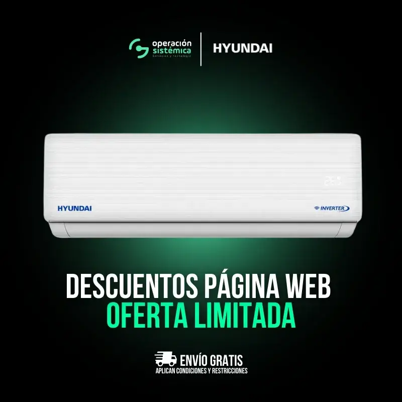 Aire Acondicionado Hyundai Inverter 12.000 BTU 110V con oferta especial