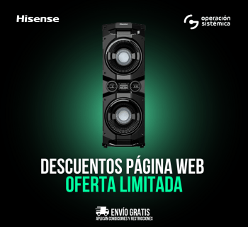 disfruta de la Torre de Sonido Hisense HP130 400W, productos al mejor precio.