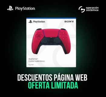 Disfruta del Control para PS5 Dualsense Rojo Cósmico - Latam al mejor precio, solo en operación sistémica.