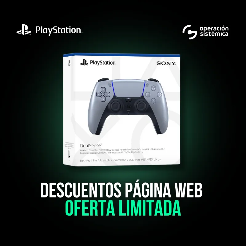 Control para PS5 Dualsense Plata esterlina