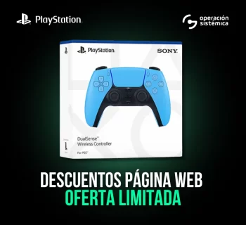 Disfruta de tu Control para PS5 Dualsense Azul Claro - Latam solo en operación sistémica.