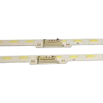 Primer plano del Kit de Barras LED compatible con televisores modelos HG43BU800NFXZA, LS43BM702UNXZA, UN43AU8000KXZL y UN43BU8000KXZL, con conectores y módulos LED eficientes.