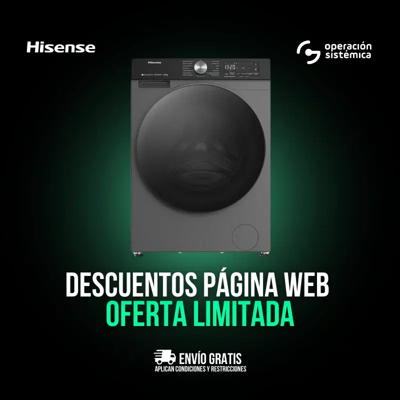 Lavadora secadora Hisense WD3S1543BT en promoción con oferta especial.